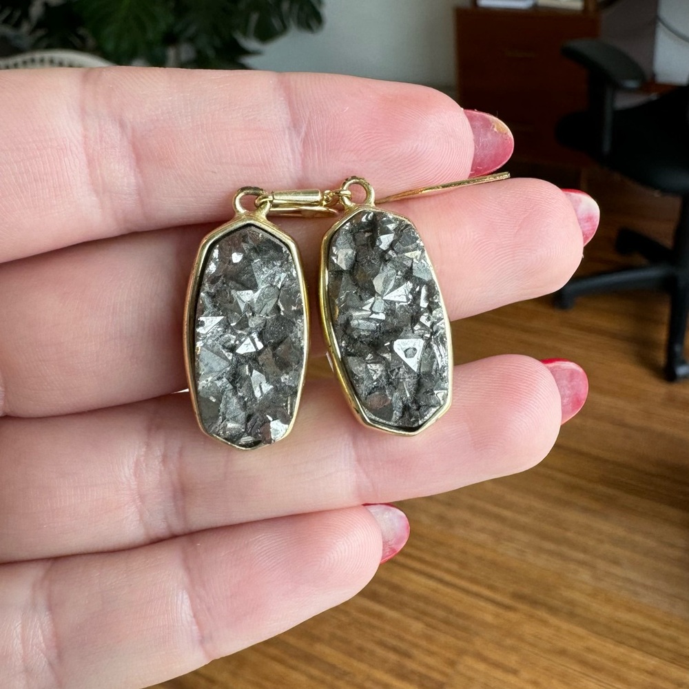 Kendra Scott Danay Drop Earring in Platinum Drusy